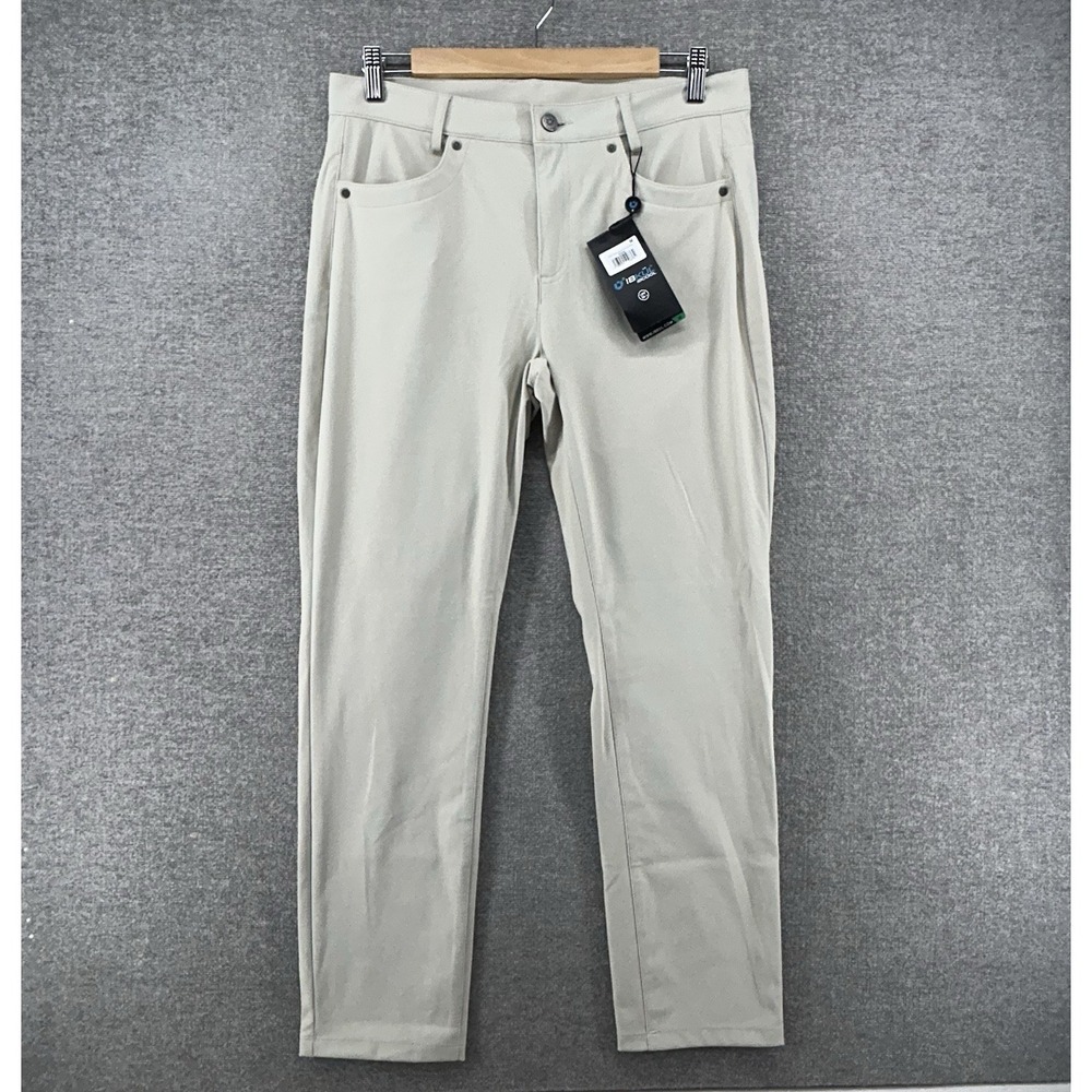Ibkul Ibcool Golf Performance Pants Men Size Medium Beige UPF 50 NEW $104